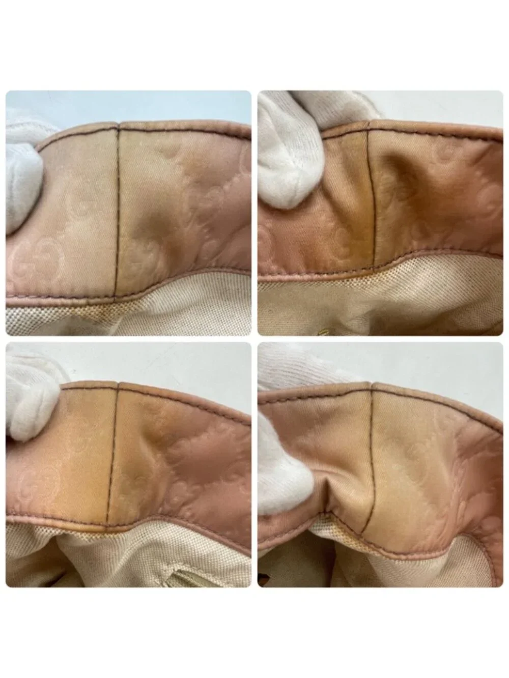 Gucci Tote GG Nylon Business Shoulder Pink Travel - Picture 10 of 13